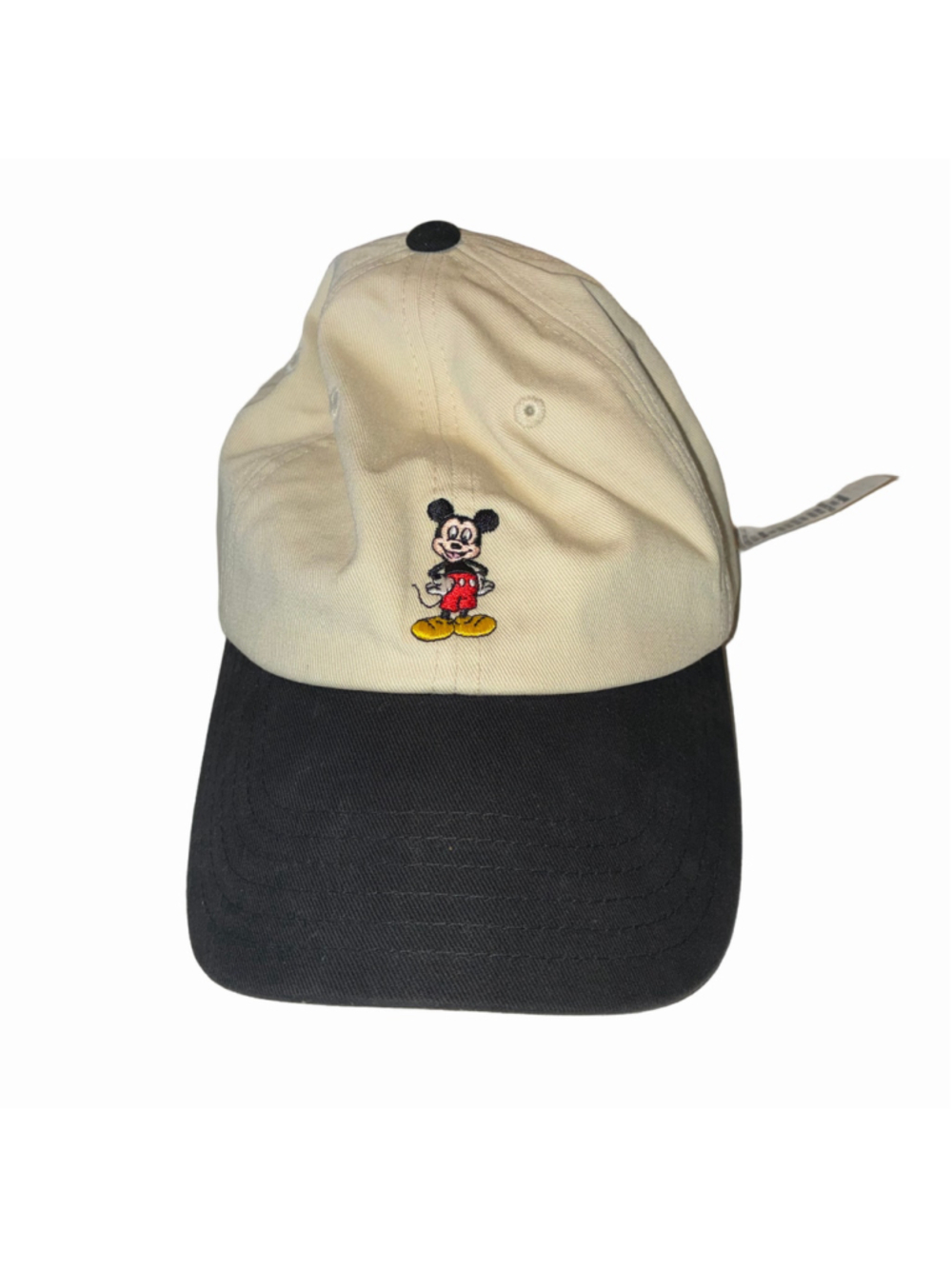 Disney World Mickey Mouse Baseball Cap One Size Beige Black